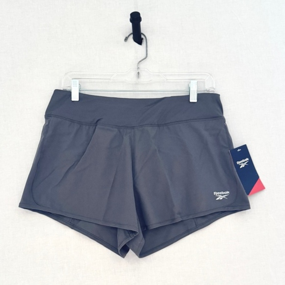 Reebok Women's Bravo Vector Slim Fit Gray Shorts NWT